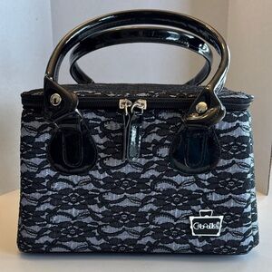 Caboodles Black Lace Train Case NWOT